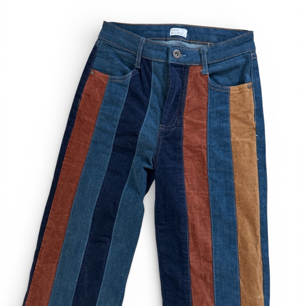 West of Melrose Striped Corduroy Flare Jeans - Picture 3 of 8